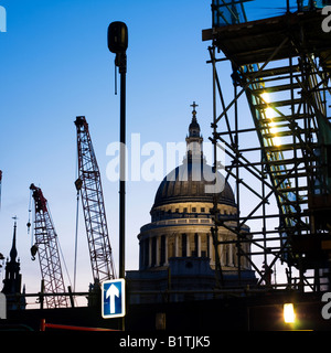 Abend Zeit London St Pauls Bau Stockfoto