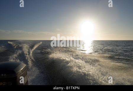 Bootfahren in Apalachicola Bay Küste North Florida s panhandle Stockfoto