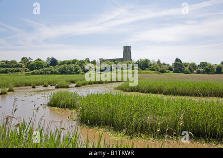 Fluß Blyth und Blythborough Kirche Suffolk Stockfoto