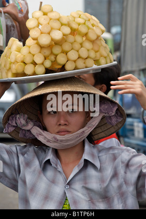 Zuckerrohr-Verkäufer Vinh Long Mekong Delta Vietnam Stockfoto