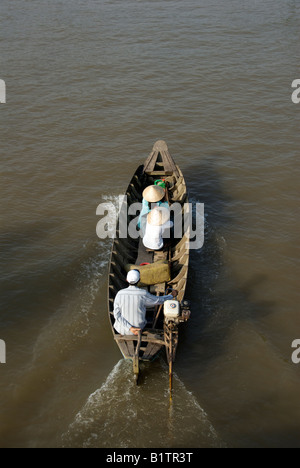 Oberen Geschossen Boot Mekong Delta Vinh Long Vietnam Stockfoto