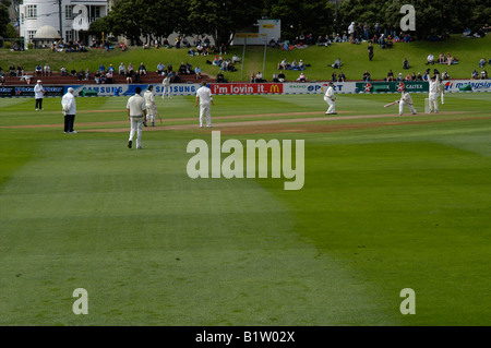 England spielen West Indies, Becken Reserve Cricket Ground, Wellington, Neuseeland Stockfoto