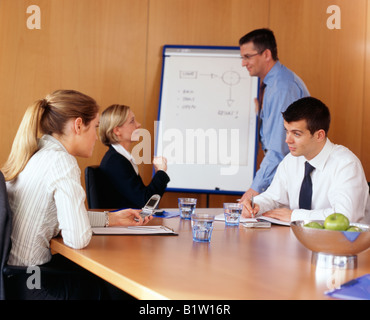 Arbeit Präsentation und Geschäftsstrategie, Dialogfeld Stockfoto