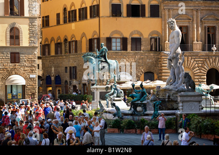 Piazza della Signoria in Florenz Stockfoto