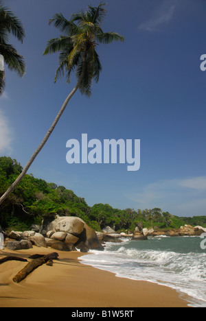 Sandstrand in der Tayrona National Park, Kolumbien Stockfoto