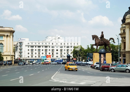 Weiten Blick über Athenee Hilton Palace Hotel am Platz der Revolution, Bukarest, Rumänien, Europa, EU Stockfoto