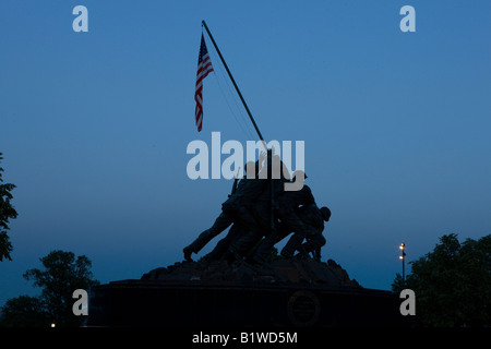 Das Marine Corps War Memorial ist eine Gedenkstätte Statue befindet sich in der Nähe von Arlington National Cemetery Arlington Virginia USA Stockfoto