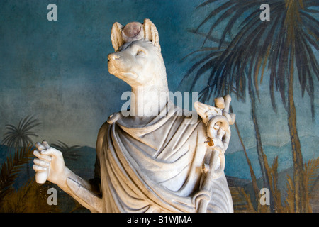 Italien Lazio Rom Vatikan Museen Marmor Statue der Gott Anubis Lord der Mumifizierung Wiederaufbau des Hadrians Villa Stockfoto