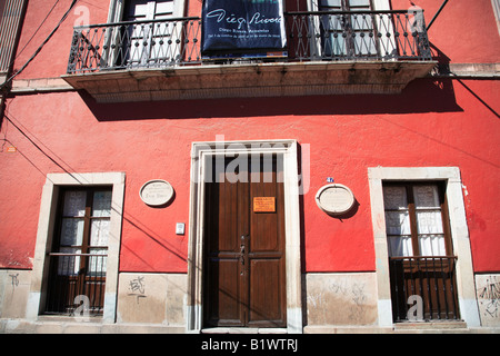 Casa Diego Rivera das Geburtshaus des Künstlers nun ein Musuem Guanajuato Mexiko Stockfoto