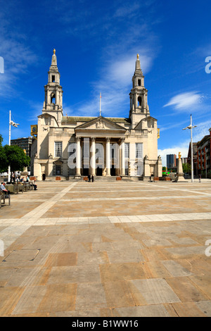 Civic Hall und dem Millennium Square, Leeds, West Yorkshire, England, UK. Stockfoto