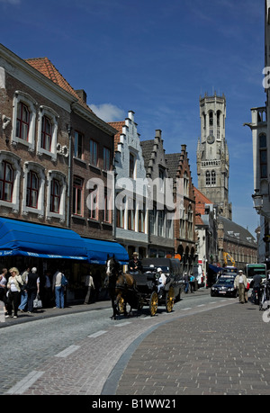 Stadtrundfahrt mit Kutsche, Brügge, Belgien, Flandern, Europa Stockfoto