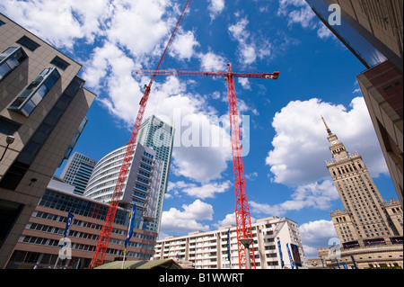 Bau des neuen Wohn- und komplexe Warschau Polen Stockfoto