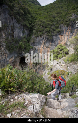 Wandern in der Schlucht Garganta Verde, Andalusien, Spanien Stockfoto