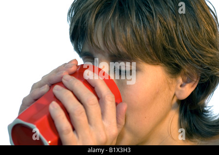 Mädchen trinken Stockfoto
