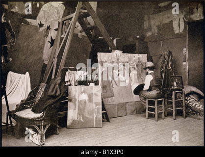 In seinem Studio, Rue Caulaincourt, 1890 Lautrec. Henri Marie Raymond de Toulouse-Lautrec Monfa, 1864-1901 Stockfoto