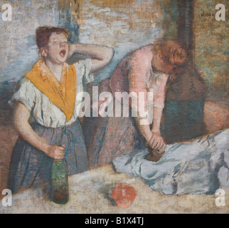 Dampfbügler oder Wäscherinnen von Edgar Degas (1884-1886) Musee d ' Orsay D Orsay Kunstgalerie und Museum Paris Frankreich Stockfoto