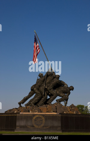 Das Marine Corps War Memorial ist eine Gedenkstätte Statue befindet sich in der Nähe von Arlington National Cemetery Arlington Virginia USA Stockfoto