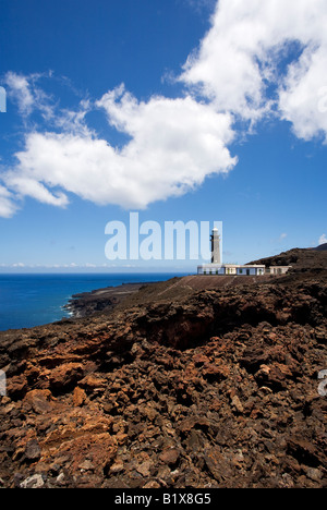 der Leuchtturm "Faro de Orchilla" auf El Hierro, Kanarische Inseln, Kennzeichnung der Nullmeridian bis 1894 Stockfoto