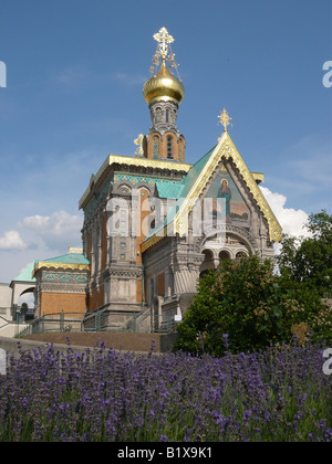 Russische Kapelle auf der Mathildenhöhe, Darmstadt Stockfoto