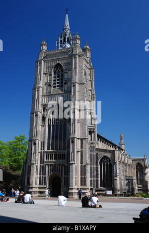 Mancroft Kirche St. Peter und Millenium Plain, Norwich, Norfolk Stockfoto