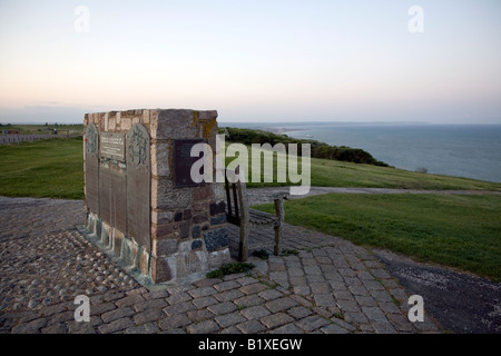 Bank und Denkmal, Beachy Head, East Sussex, England Stockfoto