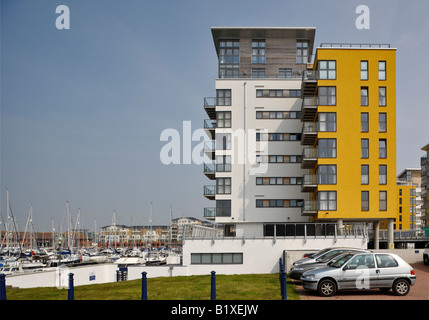 Die Promenade Apartments in Eastbourne Stockfoto