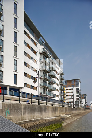 Die Promenade Apartments in Eastbourne Stockfoto