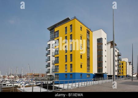 Die Promenade Apartments in Eastbourne Stockfoto