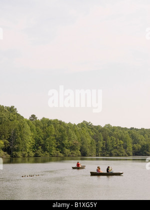 Segler auf See bei Andrew Jackson State Park Lancaster Südcarolina USA Stockfoto