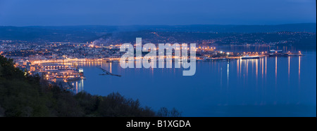 Panoramablick von Triest Stockfoto