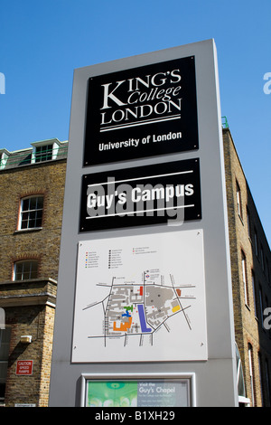 Jungs Campus Kings College in London Stockfoto