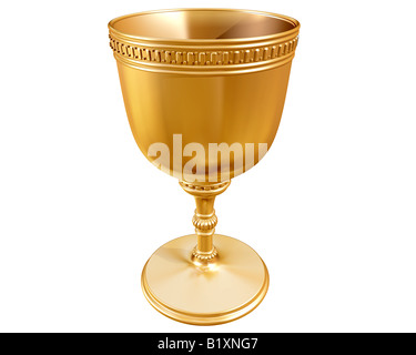 Abbildung einer hochglanzpolierten antiken goldenen Becher Stockfoto