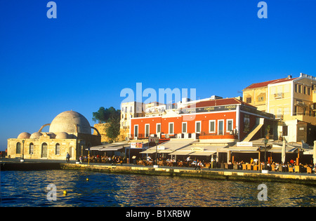 Venezianischen Hafen von Chania, Kreta, Griechenland Stockfoto