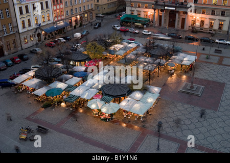 Plac Solny, Salzmarkt in der Nacht. Wroclaw. Polen. Stockfoto