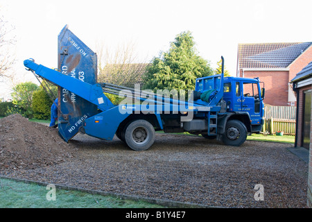 Teil der Serie zeigt Gebäude Doppel Garage in Wohn Vorgarten Stockfoto