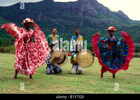 Mauritius Sega Tänzerin Domaine Les paillas Stockfoto