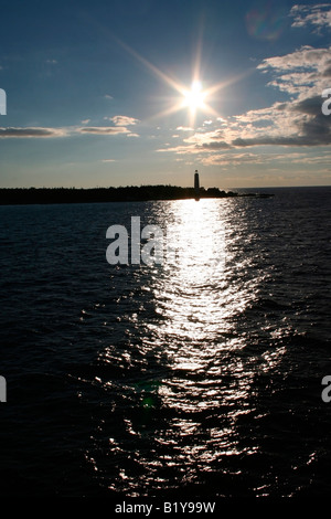 Lighthouse Cove-Insel in der Nähe von Tobermory auf Huron-See, Ontario, Kanada Stockfoto