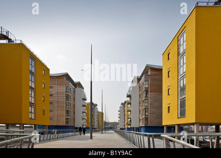 Die Promenade Apartments in Eastbourne Stockfoto