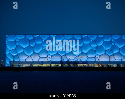 National Aquatics Center, Peking, China - Water Cube. PTW Architects, Arup, CSCEC und CCDI. Stockfoto