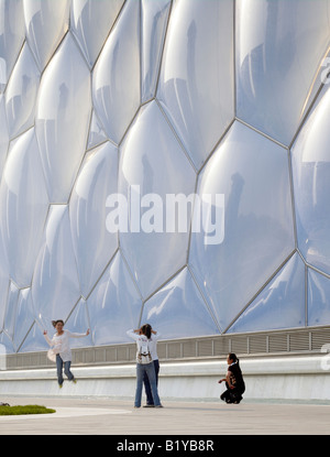 National Aquatics Center, Peking, China - Water Cube. PTW Architects, Arup, CSCEC und CCDI. Stockfoto