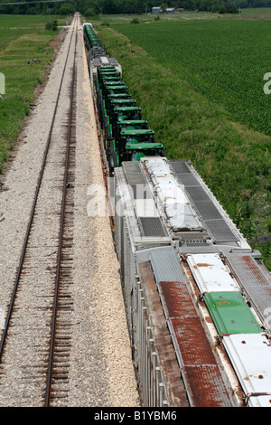 Trainieren Sie auf Abstellgleis Stockfoto