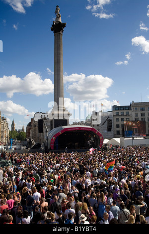 London Gay Pride Trafalgar Square London England Großbritannien UK Stockfoto