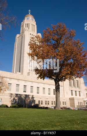 Lincoln, Nebraska - State Capitol Building Stockfoto