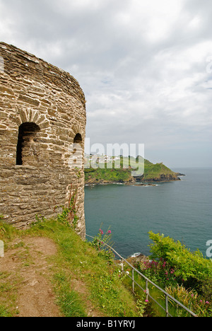 Handwerksarbeiten Schloß nahe Fowey in Cornwall, England, uk Stockfoto