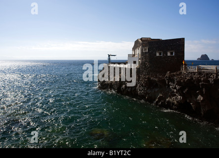 Punta Grande, das kleinste Hotel der Welt bis 1999, Las Puntas, El Hierro, Kanarische Inseln Stockfoto