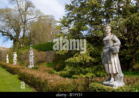 Statuen Torosay Castle Gardens Isle of mull, Schottland Stockfoto