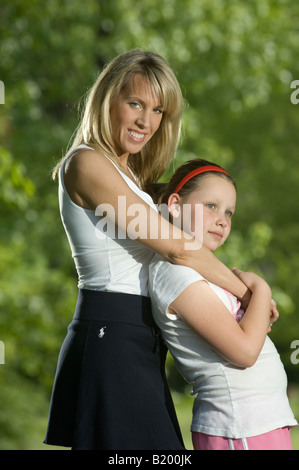 Frau mit Mädchen Stockfoto