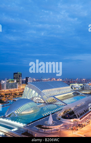 Ciudad de Las Artes y Las Ciencias, die Stadt der Künste und Wissenschaften, Valencia, Comunidad Valenciana, Spanien, Europa, EU Stockfoto
