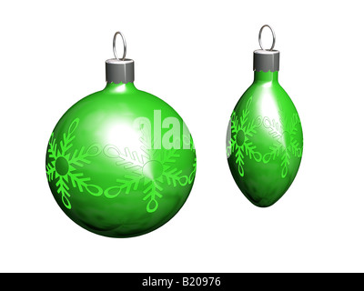 3D Render Weihnachtskugeln Stockfoto