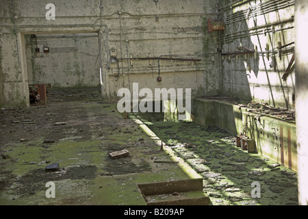 Innere des Waffentests Labor 2 auf Orford Ness einmal die Basis für Atomic Weapons Research Establishment Stockfoto